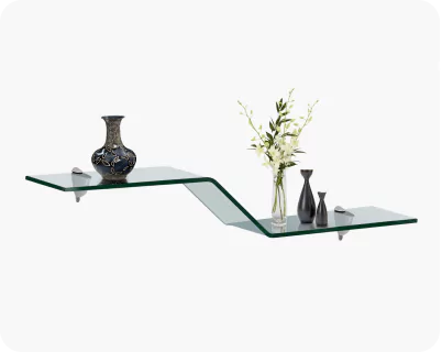 Bent Glass Shelves